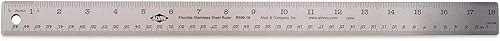Miniatura 6 de ALVIN Regla de acero inoxidable de 36 pulgadas, modelo R590-36, herramienta de dibujo y diseño para estudiantes y profesionales, ideal para dibujo,