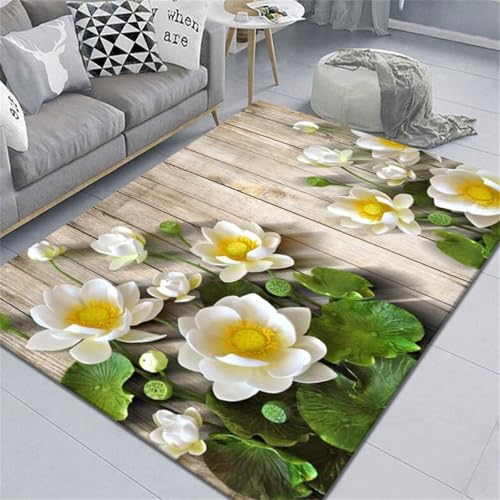 Tapis de chambre feuilles vertes entretien facile pour un sol propre sans effort