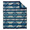 Pendleton Chief Joseph Jacquard Wool Blanket 64 x 80, Reversible Throw Blanket, Wool Felt Binding, Breathable, Napped for Softness, Great for Home and Travel