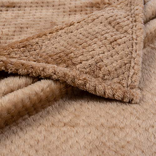 Image of Dog Blanket or Cat Blanket or Pet Blanket, Warm Soft Fuzzy Blankets for Puppy, Small, Medium, Large Dogs or Kitten, Cats, Plush Fleece Throws for Bed, Couch, Sofa, Travel (M /32 inch x 40 inch, Light Brown)