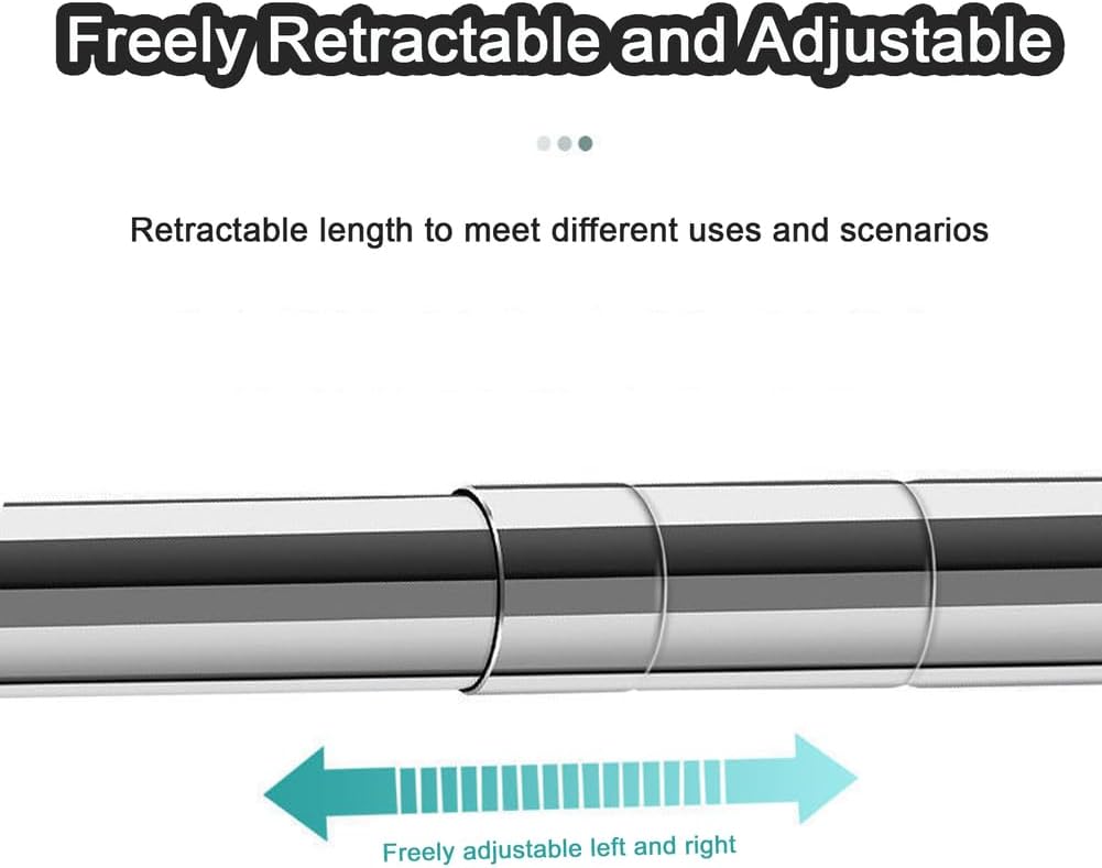 Foldable Retractable Laundry Hanger Dryer Rack - Adjustable 63/79/95 Inches Stainless Steel Clothing Racks on Wheels for Indoor/Outdoor Drying - Sturdy & Space-Saving Clothes Drying Solution