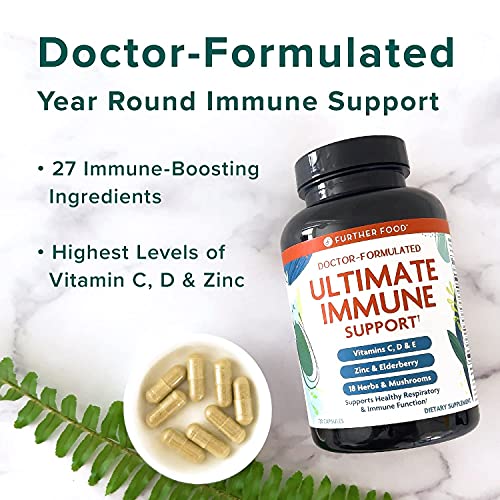 Ultimate Immune Support Vitamin C, D, E And Zinc + Natural Immunity Booster Multivitamin Herbal Supplement Elderberry & Echinacea, Daily Immune Defense & Antioxidant Support. #TOP2
