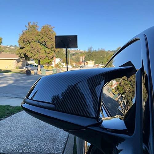 Miniatura 7 de ECOTRIC Cubiertas de espejo lateral para puerta compatible con BMW F20 F21 F22 F23 F30 F31 F32 F33 F34 F36 F87 X1 E84 repuesto de fibra de carbono