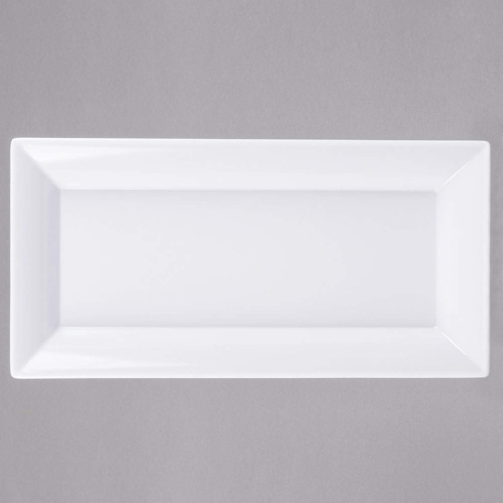 Endurance Melamine Rectangular Platter by American Metalcraft – Large, Melamine, White, Pack of 8, Model MEL21