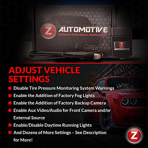 Z Automotive Tazer fits 2015 2022 Challenger Charger Durango | OBD2 Plug-in Device | Vehicle Settings, Live Settings and âNon-Menuâ Live Functions | Z_TZR