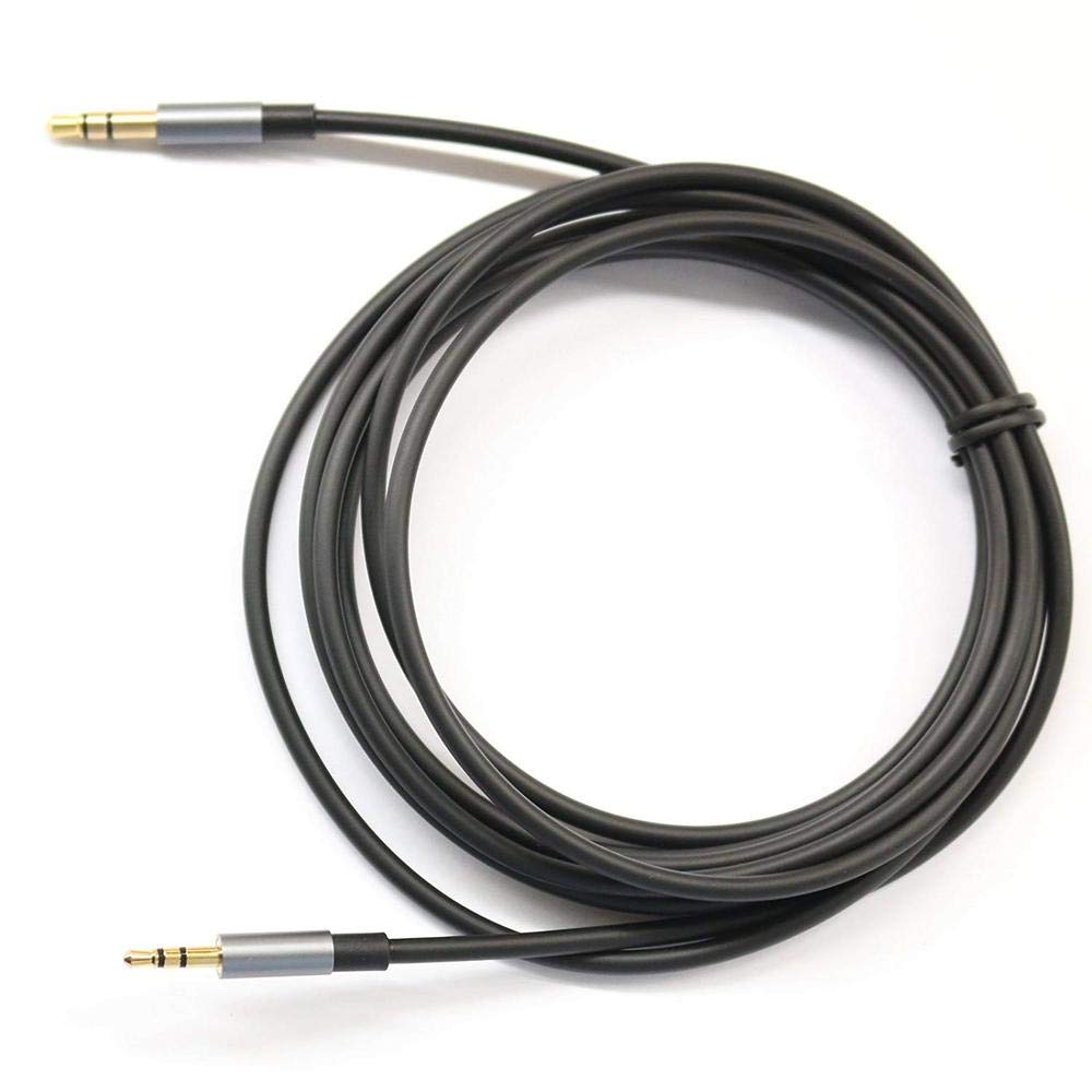 Black 6ft Gold Plated Design 3.5mm Male to 2.5mm Male Car Auxiliary Audio Cable Cord Headphone Connect Cable for Apple, Android Smartphone, Tablet and MP3 Player