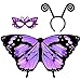 IROLEHOME Toddler-Kids Butterfly-Wings Costume for Girls Fairy-Wings Dress-Up Headband-Mask Butterfly Toys Party Favors Gifts