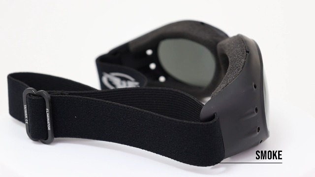 Global Vision Eliminator Motorcycle Goggles - Padded, UV400, Smoke Lens For Dirt Bike & ATV