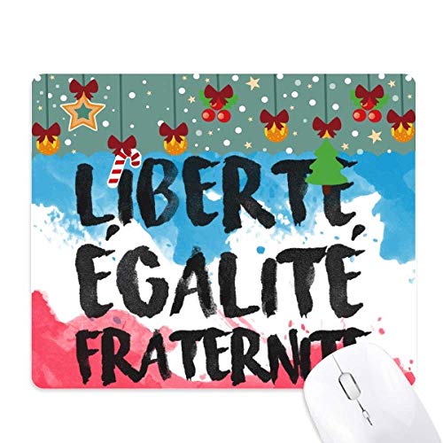 Tapis de souris drapeau France Liberté Égalité Fraternité en caoutchouc pour jeu et bureau