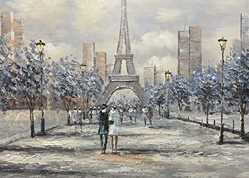 V-Inspire Art, 24X48 Inch Oil Paintings Modern Hand-Painted Urban Landscape Acrylic Canvas Wall Art Living Room Bedroom Decoration #TOP3