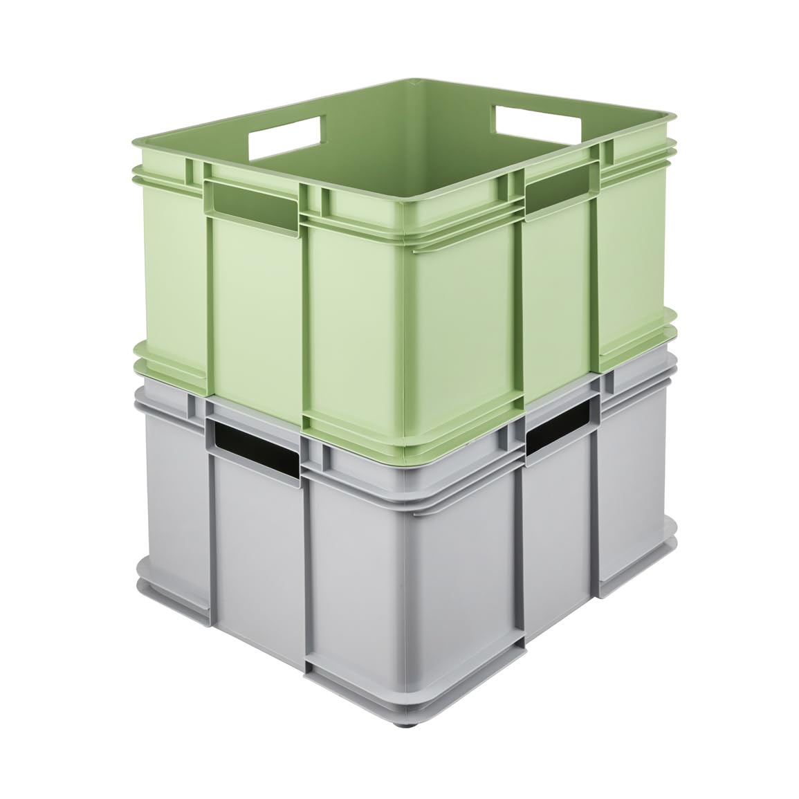 keeeper Caja de almacenamiento EURO-BOX, colección Bruno ECO, tamaño XXL, 52x43x28, ECO Gris