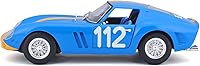 Vista 6 de Bburago 1962 Ferrari 250 GTO 1: 24 Scale Die-cast Model, Blue
