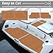 CHRHZN Boat Flooring EVA Foam Decking Teak Sheet - Non-Slip Marine Mat for Yacht, Motorboat, RV, Kayak and Swimming Pool - Self-Adhesive Flooring Material - 94