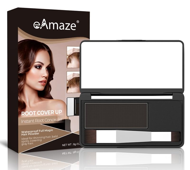 Root Cover Up, 8Gm (Dark Brown) – Instantly Cover Greys + Touch Up Highlights, Water-Sweat-Resistant Root Concealer (Dark Brown) - Image 4 thumbnail