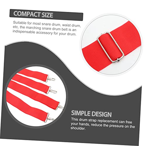 Nusitou Marching Instrument Musical Drum Strap Adjustable Straps Sling Band Accessory Shoulder Parade Red Snare Percussion Belt Bass Parts #TOP5