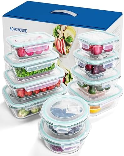 BOROHOUSE Borosilicate Glass Food Storage Containers - Thumbnail 2