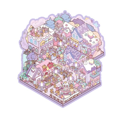 Autocollants Paysage - Autocollants Décoratifs 3D Scène De Capybara Pour Chambre - Décalcomanies Décoratives Imperméables Pour Journaling Scrapbooking Voyage Création Filles Maison Emballage Débutants