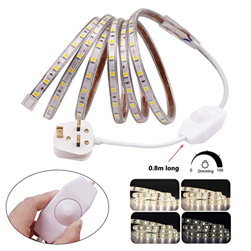 GQL 4m Dimmable LED Strip Mains Powered, Warm White SMD 5050 60leds/m IP65 Waterproof Commercial Rope Light with UK Plug - Image 4