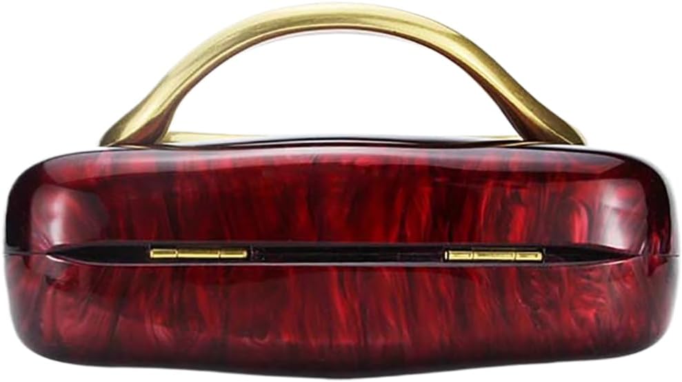 Women Acrylic Clutch Box Metal Handle Evening Bag Trendy Ladies Shoulder Crossbody Purse for Wedding Party Causal - Image 4