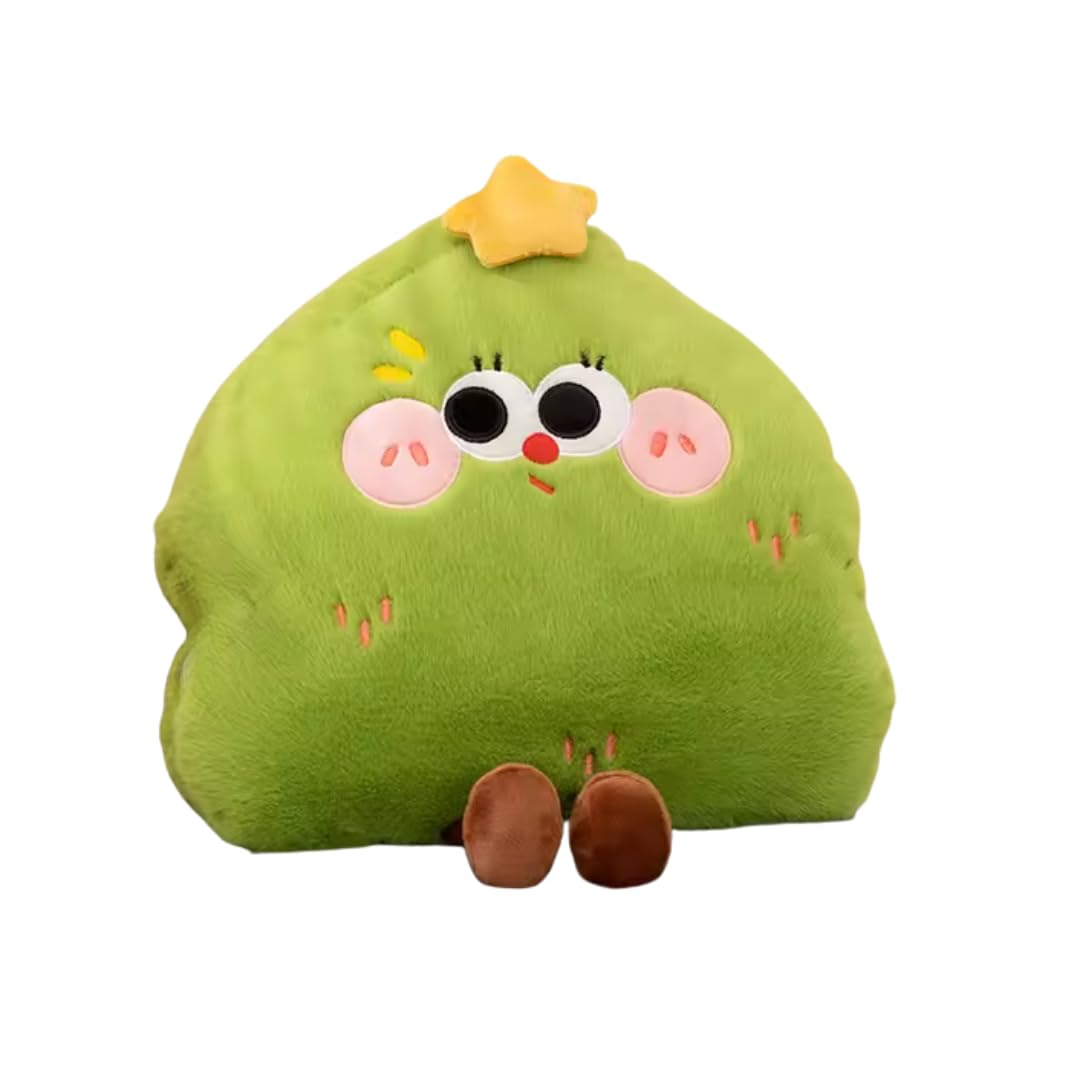 Christmas Tree Plush Decor Pillow Festive Holiday Accent Cushion Soft Evergreen Shaped Decorative Throw Pillow for Home Sofa Bed Couch Seasonal Cheer-image-1