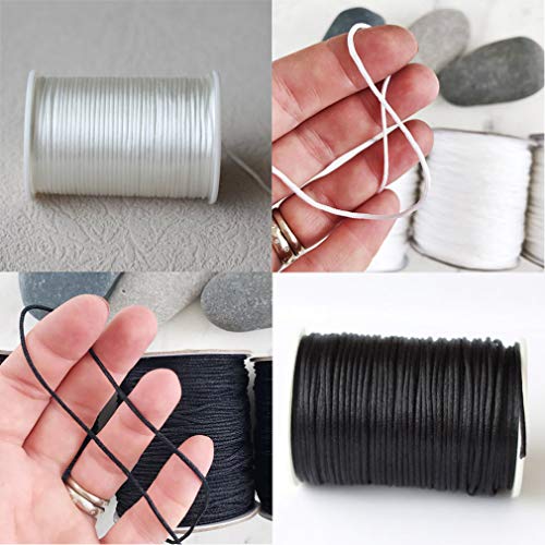 Cordón de nylon satinado de 1.5mm: hilo de cuerda resistente que no se deshilacha al tejer 4