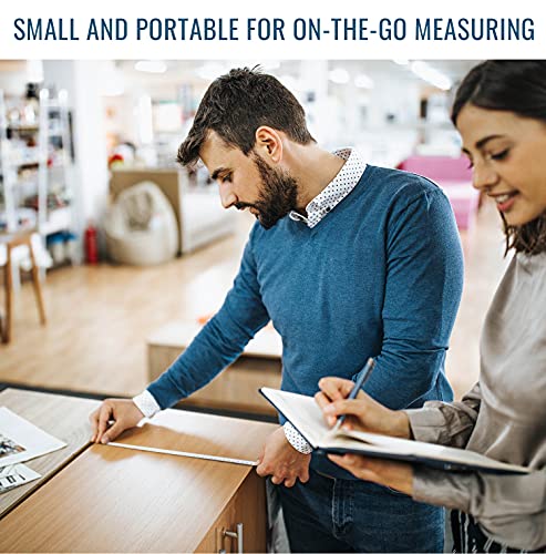 MABIS Retractable Tape Measure, Compact Flexible Measuring Tape, Body Tape Measure, 60 Inches, Blue - Thumbnail 5