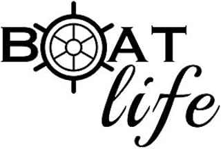 Boat Life Ships Steering Wheel Helm NOK Decal Vinyl Sticker |Cars Trucks Laptop|Black|5.5 x 4.0 in|NOK594