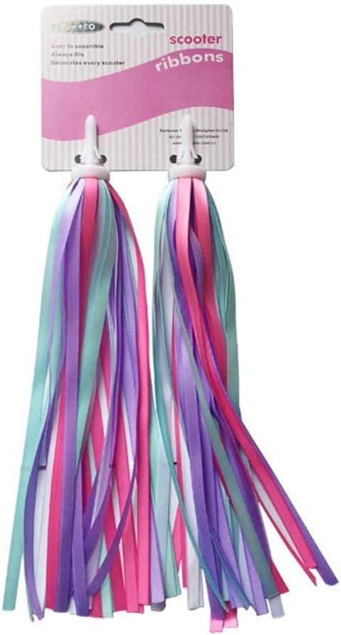 Vidillo 1 Pair Kid's Rainbow Bike Streamers For Girls Boys, 2 Pack Baby's Colorful Bicycle Grips Tassel Ribbons, Carrier Accessories Easy Attach To Scooter's/tricycle's/bike's Handlebars (Purple)