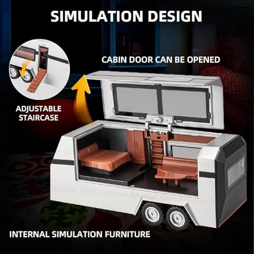 Image of 1:32 Scale Die-Cast Tesla CyberTruck with Pick-Up Trailer with 6 Openable Doors Pull Back Toy Car with Lights & MusicToy Car Gift for Kids (1:32 Cybertruck - Silver)