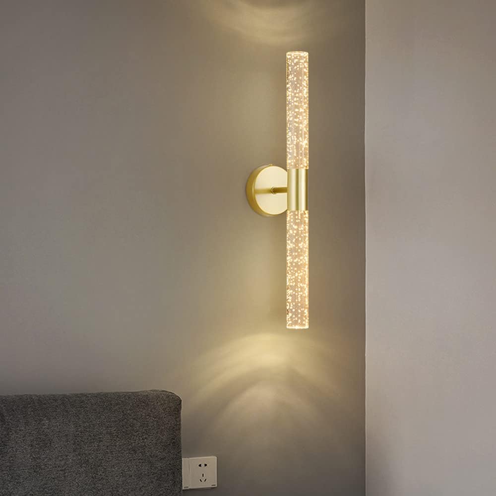 Modern LED Wall Light Linear Strip Wall Sconce Indoor Wall Lamp, 14W Vanity Wall Mount Lighting Fixture with Acrylic, Living Room Bedroom Mirror Hallway Wall Wash Lights