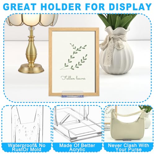 24 Sets of Adjustable Purse Display Stand Clear Acrylic Handbag Stand Holder for Wallet Purses Handbag Bag Clear Stand for Display，Acrylic Purse Display Case for Party Wedding Home Decoration Birthday - Thumbnail 3