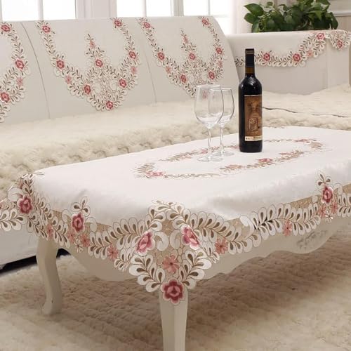 Nappe rectangulaire de style pastoral grand format pour décoration de table champêtre