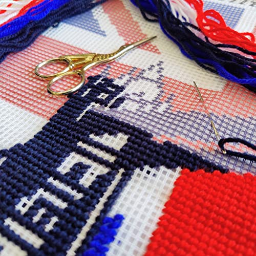 Brvsk Union Jack. Stamped Cross-Stitch Kit w/Printed Tapestry Canvas (40 × 40 cm) - Image 3