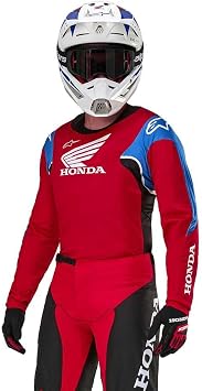 Alpinestars Honda Racer Iconic Jersey, 2XL, Bright Red/Black/White