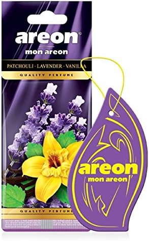 MON MA34 Long Lasting Hanging Best Car Air Freshener Patchouli Lavender Vanilla Scent, 12 Pack