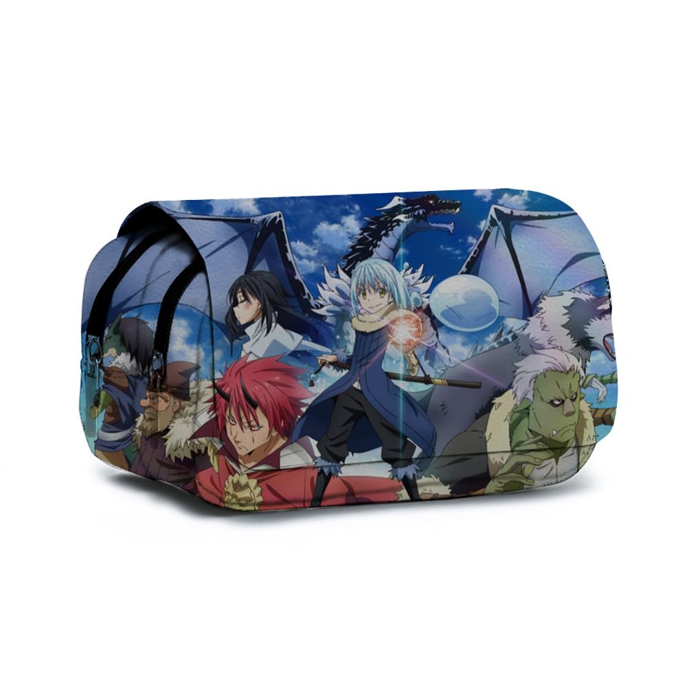 Xinchangda that Time I Got Reincarnated as a Slime Pencil Case Rimuru Tempest Anime 3D Printed Double Zipper Stationery Case Cartoon Pen Bag for Boys and Girls