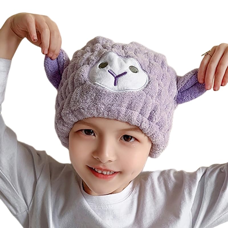 Casquette de douche pour femmes et enfants évitant les cheveux mouillés - 5
