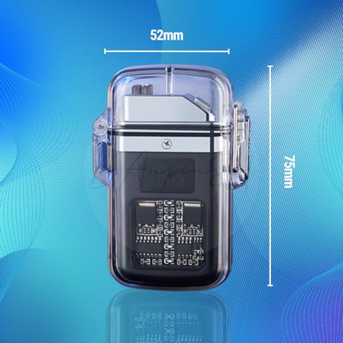 Isqueiro De Plasma Isqueiro Eletrônico Plasma Recarregável Prova D'agua Duplo Arco, Ideal para Acam