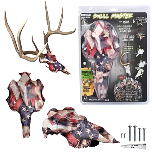 Skull Master by Illusion | Color | European Mount | Antler Mounting Kit | Euro Mount | 3D Modeled Replica Deer Skull | Taxidermy | Compatible with Harvested and Shed Antlers | Universal Sizing