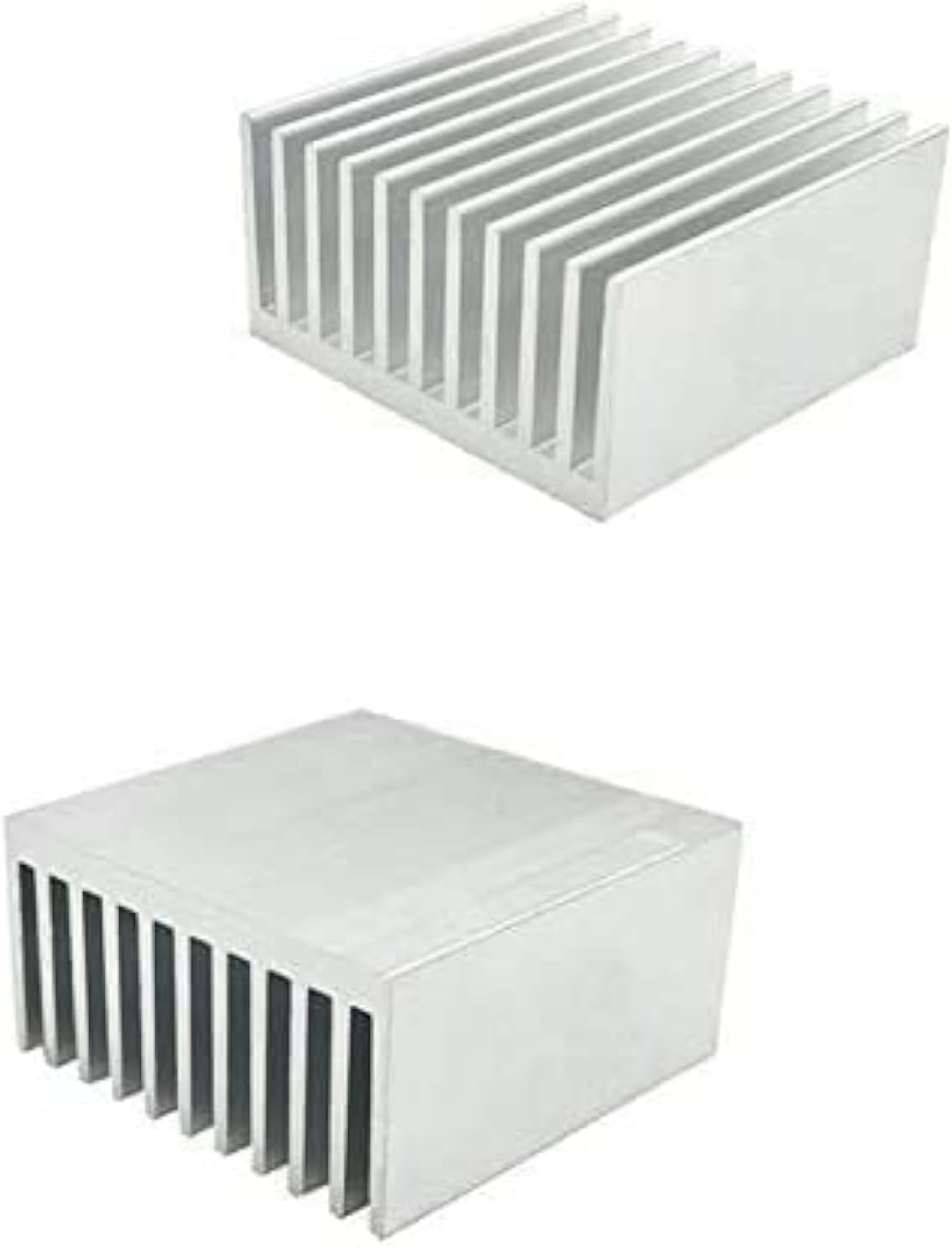 Heat sink Aluminum,3.45cm X 4.5cm x 1.35cm, Heat sink for Cooling, Peltier Laptop CPU GPU VGA RAM VRAM VRM IC LED MOSFET Transistor SCR - Pack of 2