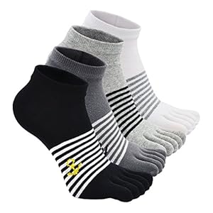 Teensokken Heren Sportsokken Vijf Vingersokken Katoenen Sneaker Sokken met 5 tenen, Toe Socks Men Five Finger Socks for Sports, EU 39-44, 3/4/5 paar