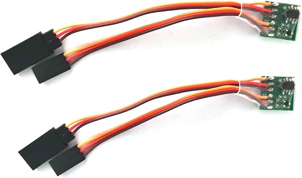 DEVMO 2Pack Universal RC Servo Signal Reverser Rotation Inverter for Aircraft Airplane Steering Gear