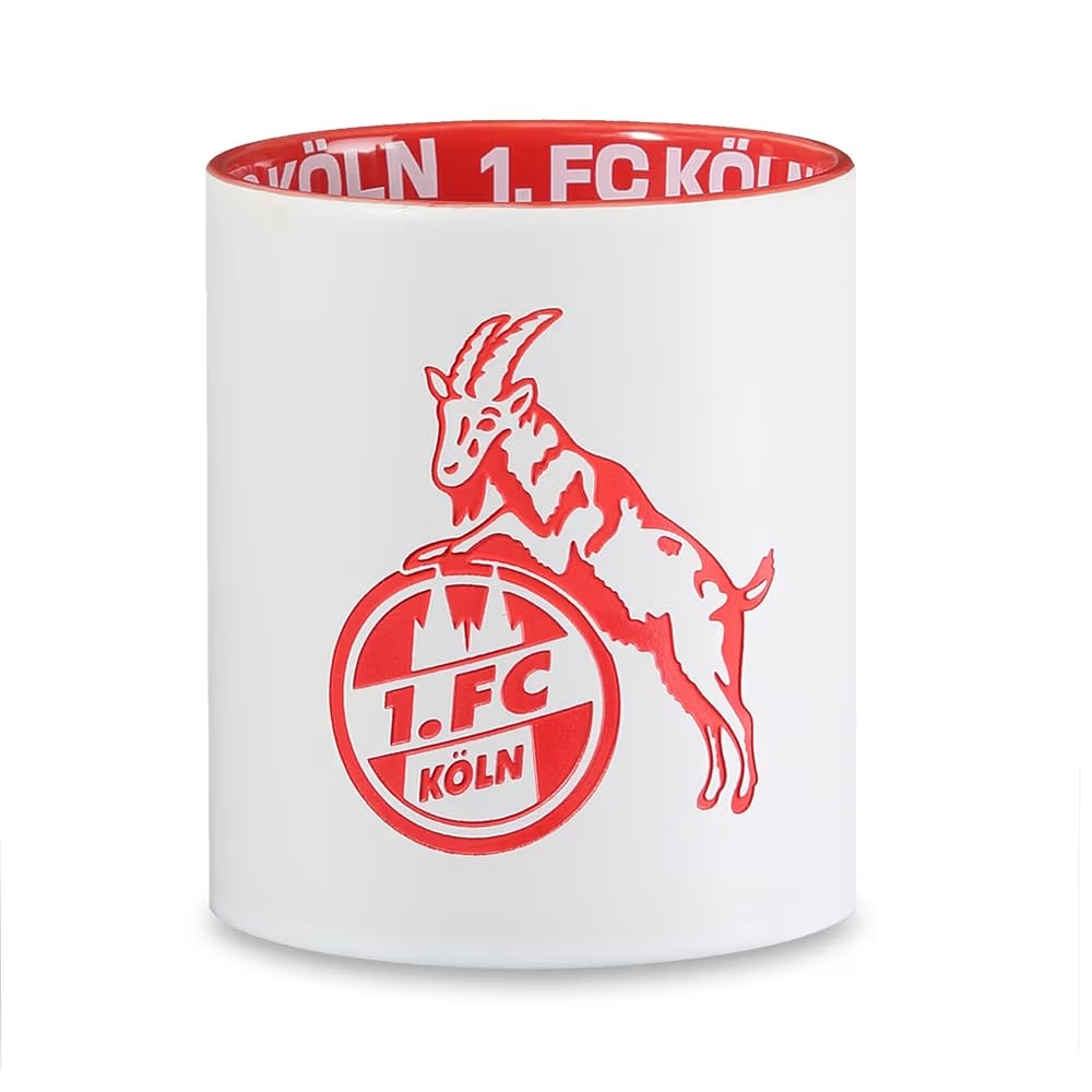 1. FC Köln Tasse Prägung weiß