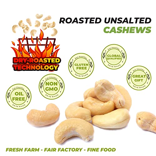 Hansia Organic Keto Kosher Vegan Cashews, Dry Roasted Unsalted Superfood, Gluten-Free, Fresh, Healthy, Low Sodium Snacks, Rich Of Protein & Natural Fiber, Protein, Vitamin And Iron (2.2 Pounds (Pack Of 1)) #TOP2