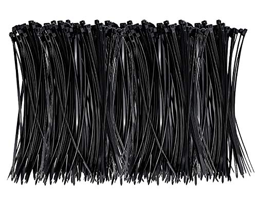 4x200MM Self Locking Nylon Cable Ties, 8” Standard Zip Tie Wire Strap Fastener, 500Pcs