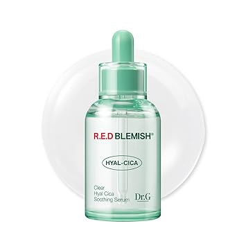 Dr. G R.E.D. Blemish Clear Hyal-Cica Soothing Serum - Korean Skincare - Long-Lasting, Hydrating Serum for All Skin Types - Cools Skin Temperature - Hyaluronic Acid & Centella Asiatica - 1.69 fl oz