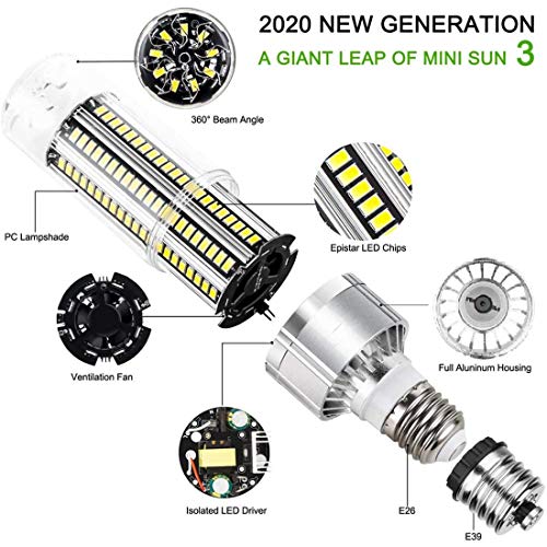 Ampoule LED maïs E26 E39 54W blanche pour éclairage garage et entrepôt