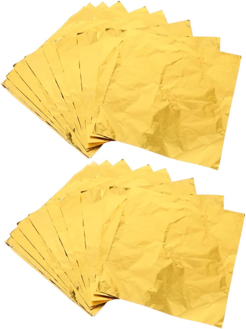 MAGICLULU 200pcs Candy Foil Wrappers Aluminum Foil Packaging Chocolate Wrapping Paper