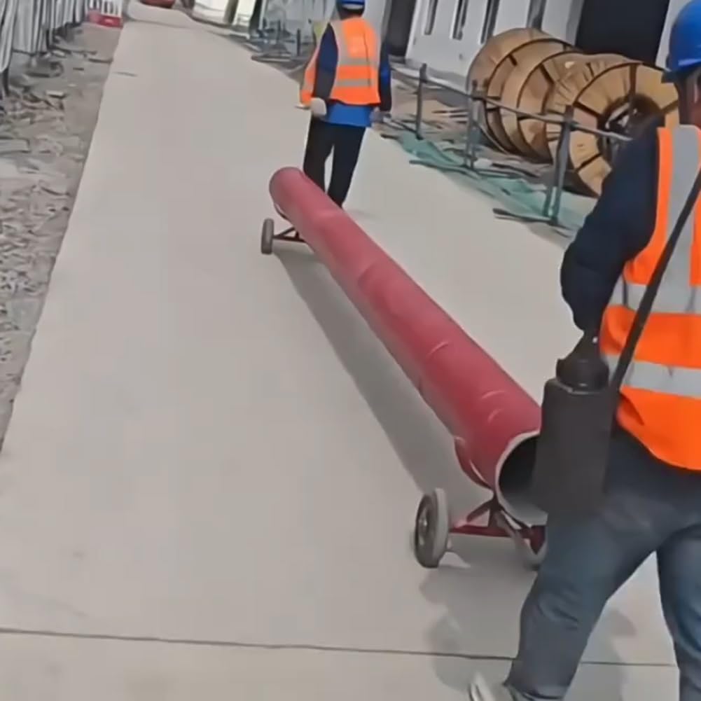 Robuster mobiler Rollwagen, Stahlrohr-Transportwagen, Rohrhandlingwagen für Baustellen