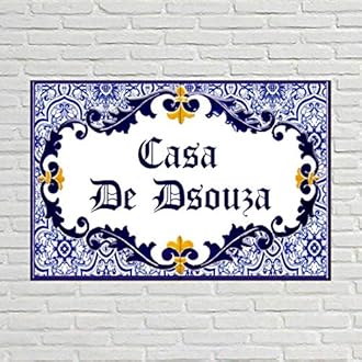 Nutcase Personalized Name Plates for home - Customized Outdoor Nameplate- Waterproof Sunboard Digital Print - Goa Portuguese Goan themed style